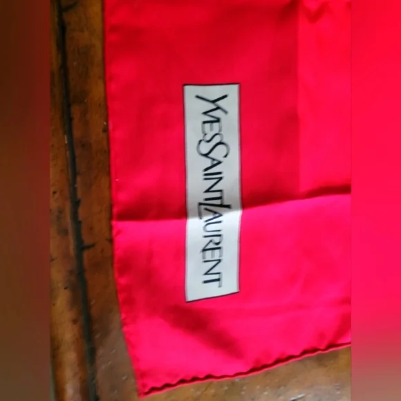 Yves Saint Laurent Red Scarf - Picture 1 of 2
